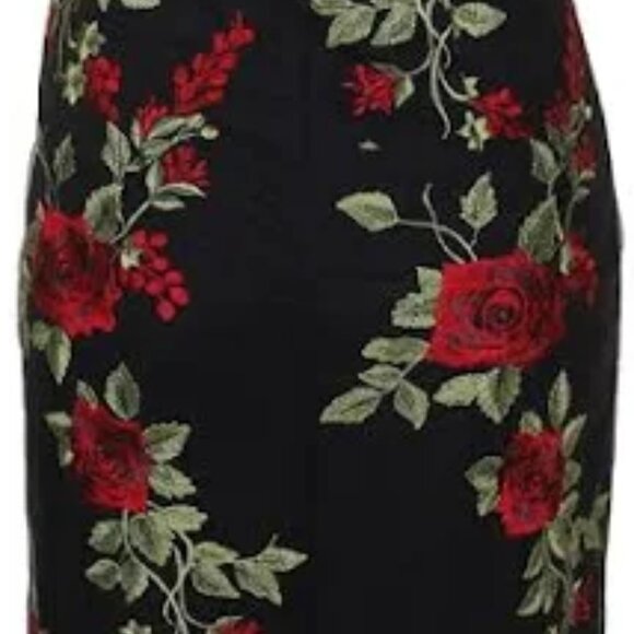 DONNA RICCO Floral Embroidered Mesh A-Line Mini Dress - Picture 6 of 6